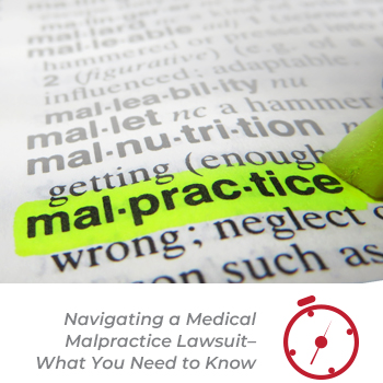 Dictionary definition of malpractice called out with green highlighter pen