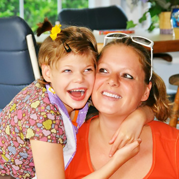 Lisa and her daughter Lizzy who has cerebral palsy