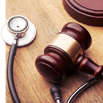 Stethoscope and gavel