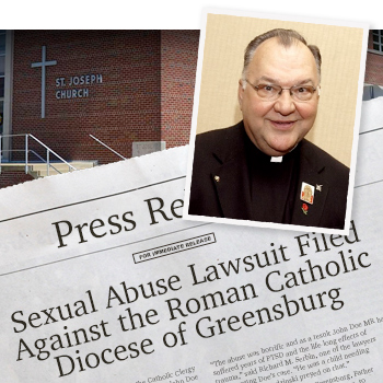 Accused priest, church school and newspaper headline